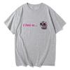 I Love U Sad Hamster T Shirts Funny Kawaii Printed Women Clothing Harajuku Aesthetic Tshirt Clothing