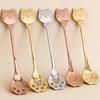 Cat Claw Stainless Steel Coffee Spoon Set Small Stirring Dessert Spoons Ice Cream Cake Teaspoon Tableware Kitchen Utensils