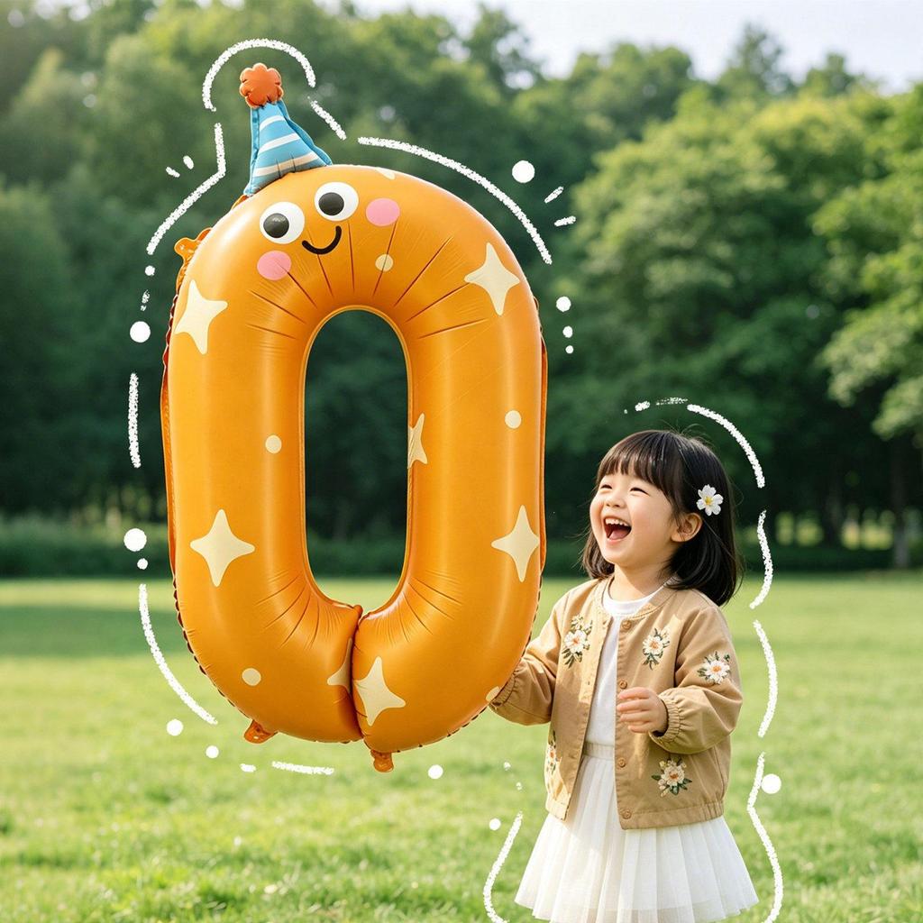 10. Geburtstag Cartoon Tiere & Zahlen Luftballon Party Dekoration für Kinder