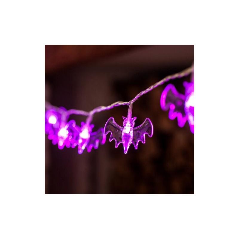 Enchanting Halloween Led String Lights Featuring Whimsical Pumpkins Spiders Skeletons For Festive Window Decor