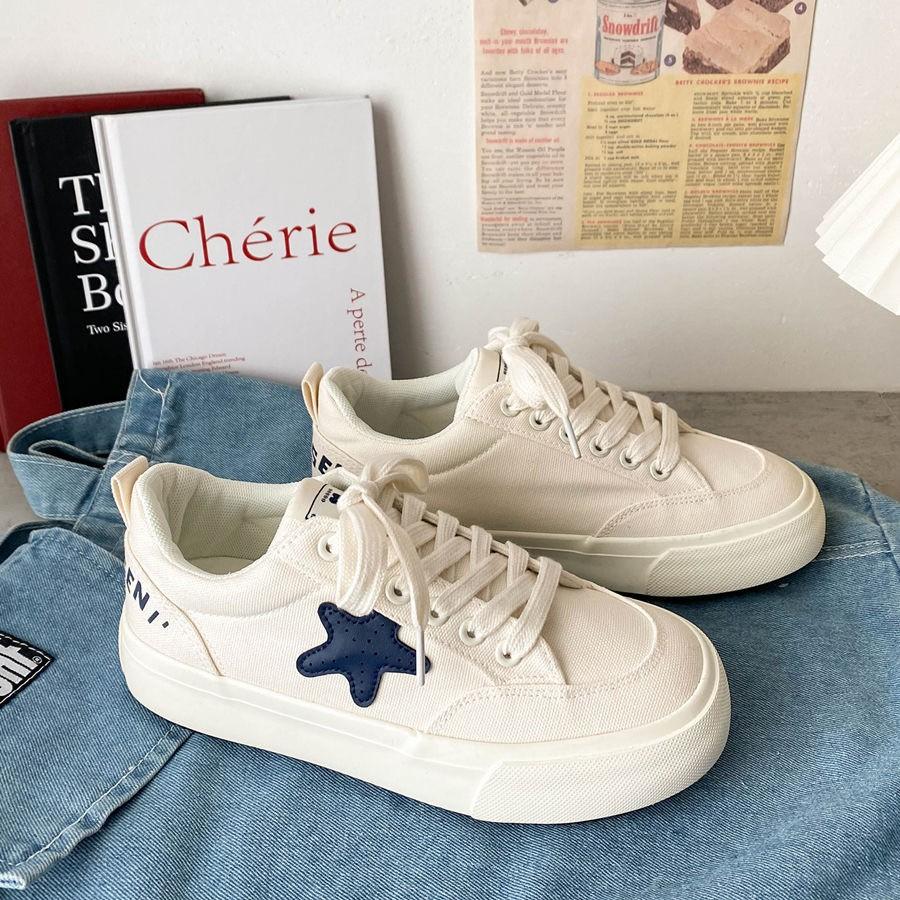 Casual Canvas White Black Star Women's Sports Shoes Women Sneakers Running Fashion Shoes