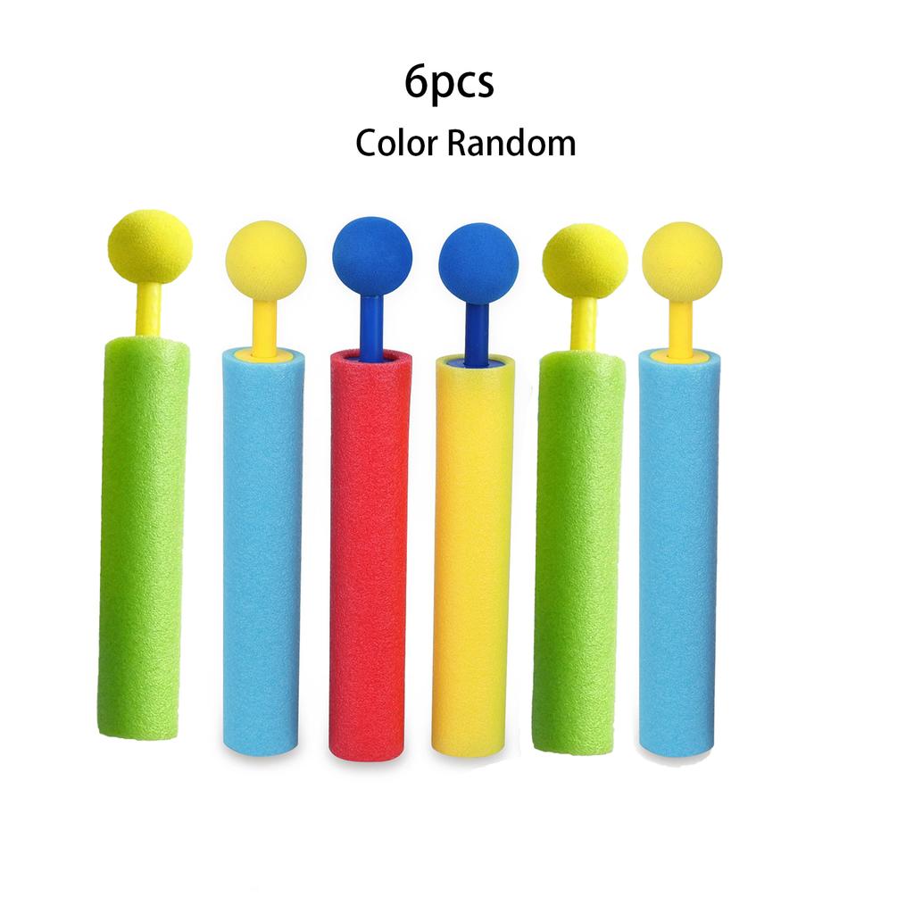 Children'S Pull Type Water Cannon Water Gun Straight Cylinder Foam Eva Material Outdoor Beach Water Splash Random Color