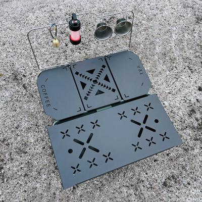 Klapp-Tischplatte Aluminiumlegierung Tischplatte Platte Mini-Regal für Stanley Lunchbox 9,4L Campingausrüstung