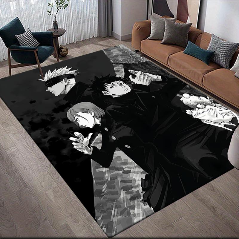 

Jujutsu Kaisen Character Group Square Area Rug, Non-Slip Floor Mat for Bedroom, Perfect Gift for Jujutsu Kaisen Fans.chl 60x90cm