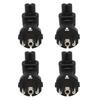 4pcs EU4.8MM To IEC320 C7 Power Adapter Universal Standard Computer Power Adapter