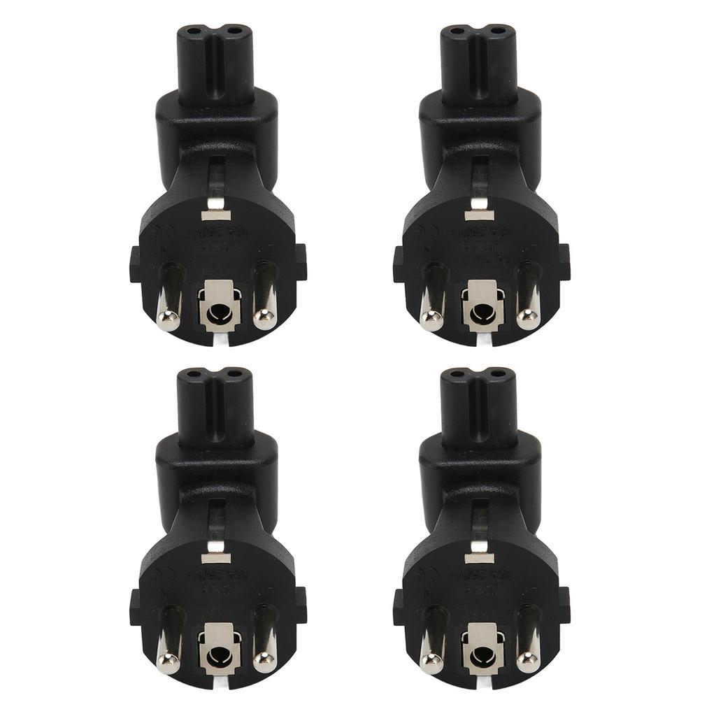 4pcs EU4.8MM To IEC320 C7 Power Adapter Universal Standard Computer Power Adapter