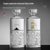 Dragon Embossed Baijiu Bottle: High-End, Thick Glass, Sealed, Transparent Wine Storage with Exquisite Design.