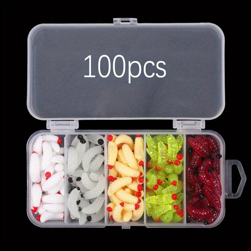 

М який Силіконовий Опариш Черв як М яка Штучна Хлібна Личинка Рибальська Приманка Приманки Земляний Черв як Приманки Черв як Рибальські Приманки 100pcs