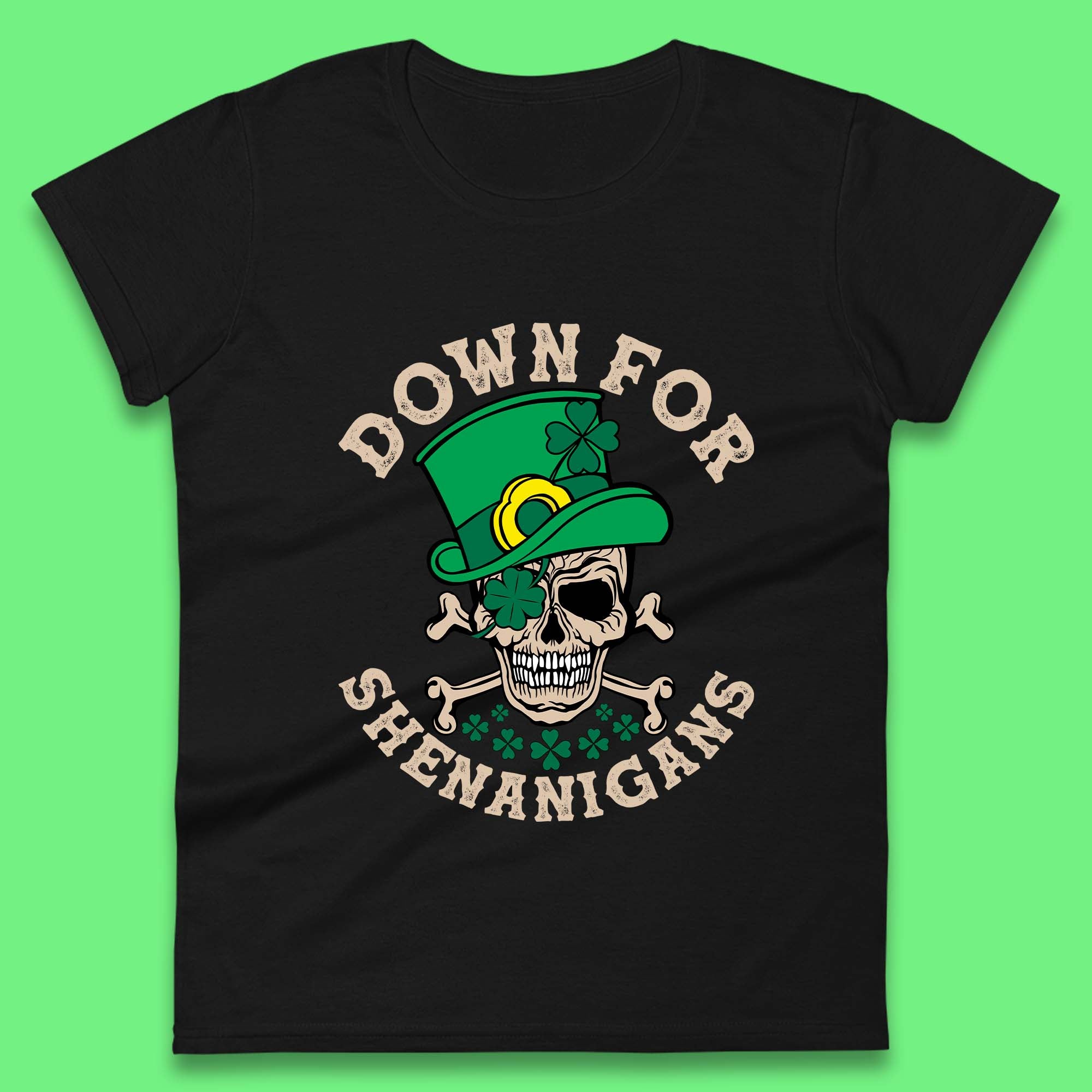 Down For Shenanigans Womens T-Shirt Mens Tops Tees Unisex 2XL