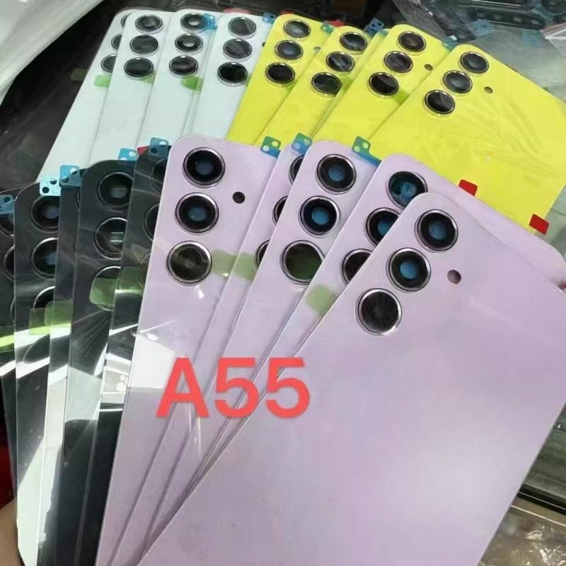 Back Glass back cover for Samsung Galaxy A55 SM-A556B/DS A556U A5560 battery cover Housing Cover Repair Parts Battery Door