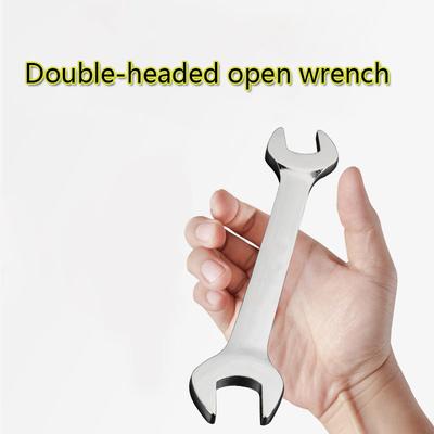 Thickened Double-Ended Open Wrench Two-in-One Box and Open End Industrial Auto Repair Wrench Tool Set 8-19mm Wrench Hand Tools