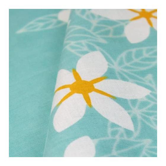 Somen Anbo Tenugui "Gardenia Sky Blue" Hand-dyed 100% Cotton Tokka Made in Japan 35cm x 100cm