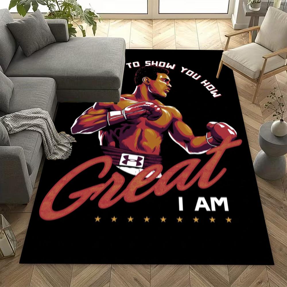 Tyson Mike Tyson Fighter Floor Rug Office Rug Suitable For Dormitory Dining Room Balcony Bedrooms Antislip Rug Anime Office Decor Spiritual Gift