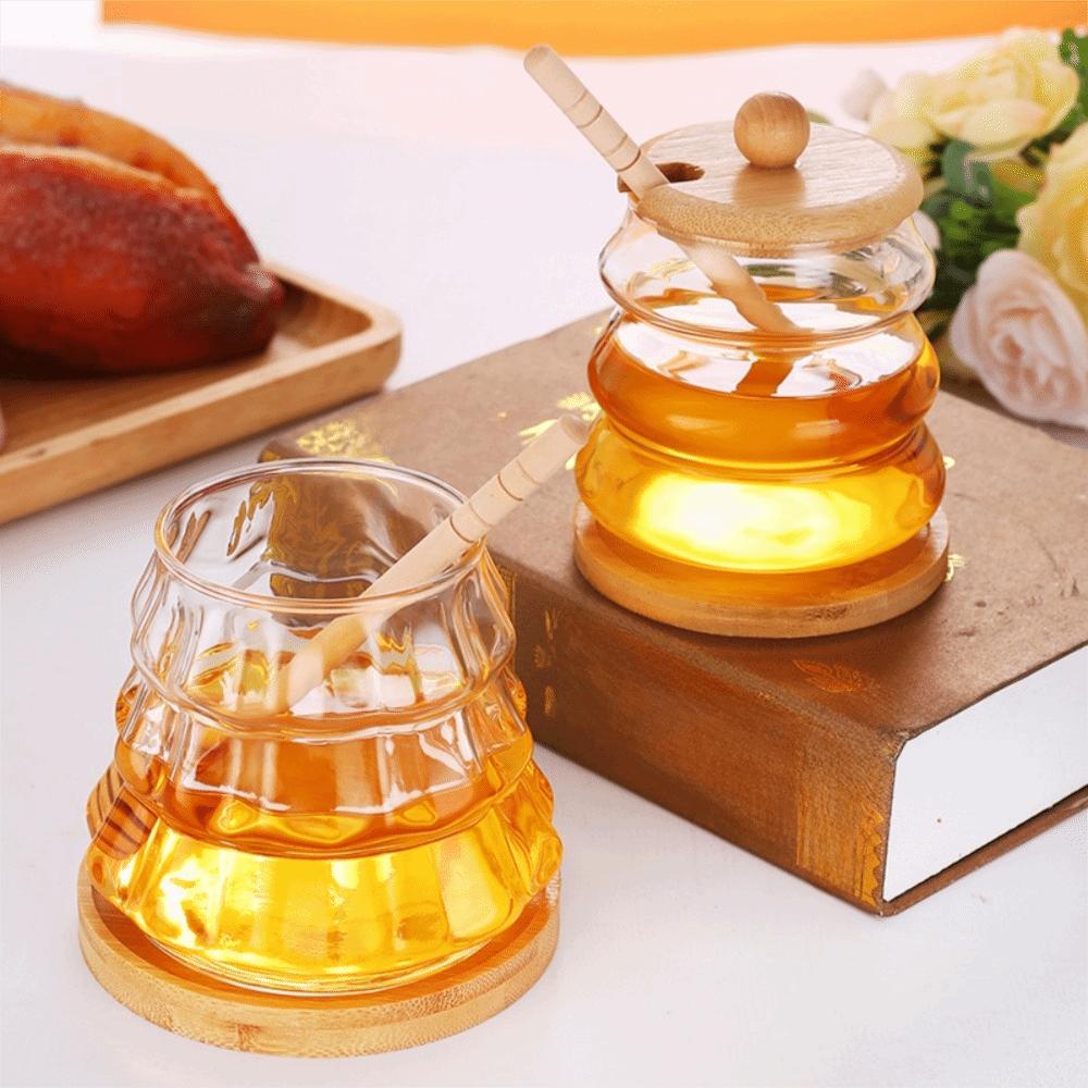 Mit Deckel Honigbehälter Transparent Sirup Aufbewahrungsbox Multifunktionales Baumform Honigglas Bartheke