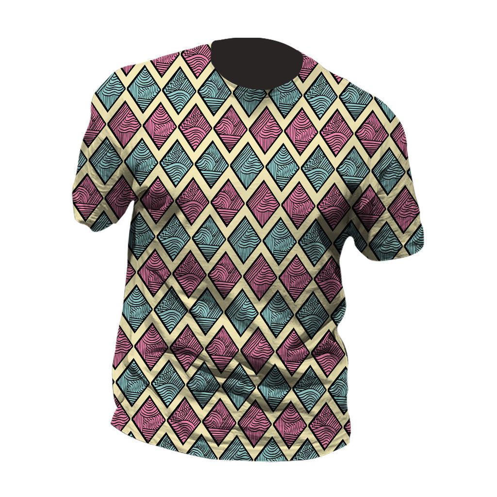 Vintage Men'S T-Shirt 3D Print Ethnic T Shirt Pattern Short-Sleeved Top Summer Breathable Men'S Clothing Ancient Culture Tees