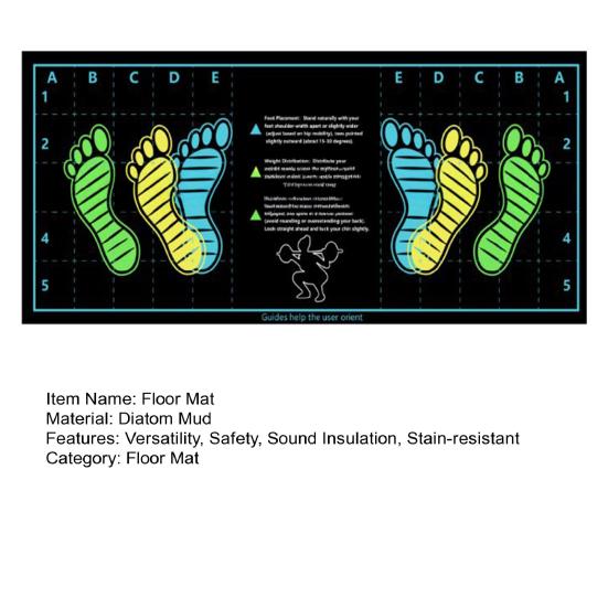 31.5" X 13.78" Non-Slip Squat Mat with Foot Position, Noiseless Pro-Grade Exercise Mat for Squats, Leg and Lunges,  for Home Fitness