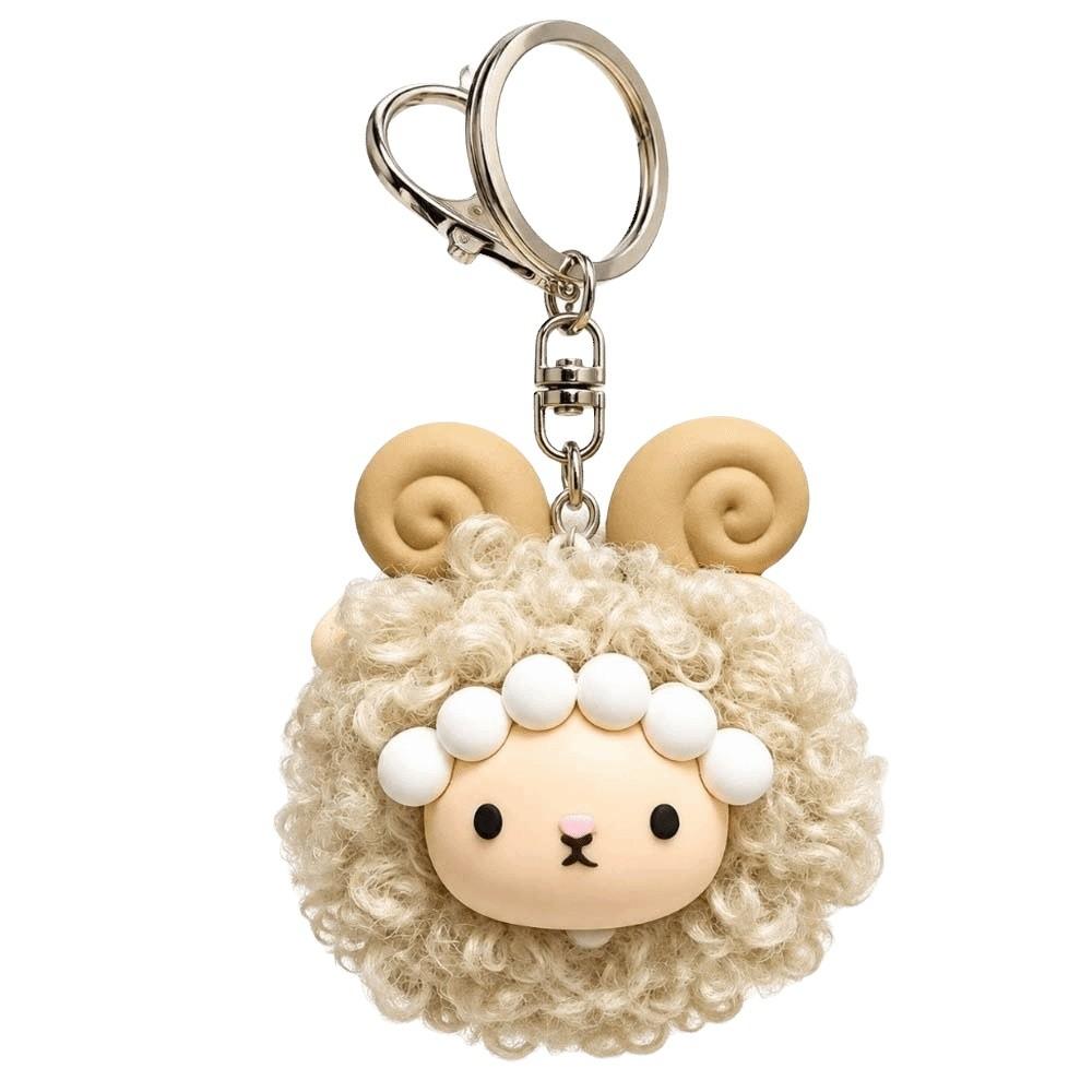 Mini Size Miniature Plush Sheep Doll Pastel Colors Animal Hanging Ornament Trendy Girls