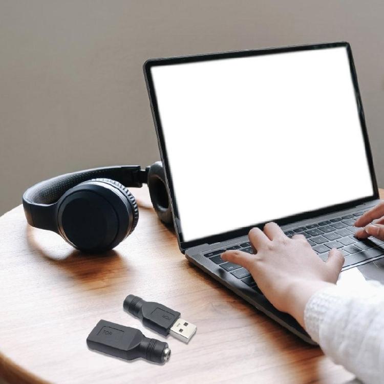 USB Female/Male To 5.5x2.1mm Female Connector Adapter Conversion Head for LED Light Router Camera Speakers Accessories