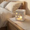 Tea Light Candle Holder Ceramic Oil Burner Hollow Moon Star Design Votive Candle Holders for Home Table Wedding Party Dinner