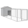 VidaXL Dog Niche with Light Grey Roof Galvanized Steel, Dog Cage, Dog Shelter, Animal House, Cages 3189064