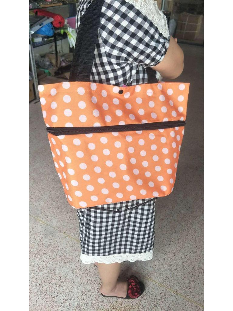 Faltbarer Polyester-Einkaufswagen mit Rädern - Tragbare Trolley-Tasche