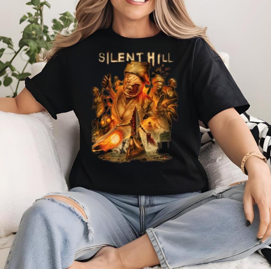 

Fox Mask Silent Hill Shirt Tsuneki Kotoyuki shirt Double-Sided Graphic XL