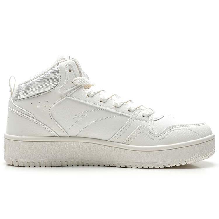 Anta Life Collection Textile, Synthetic Leather Slip Resistant Abrasion Resistant High top Skateboard Shoes Men's White 912348082-2