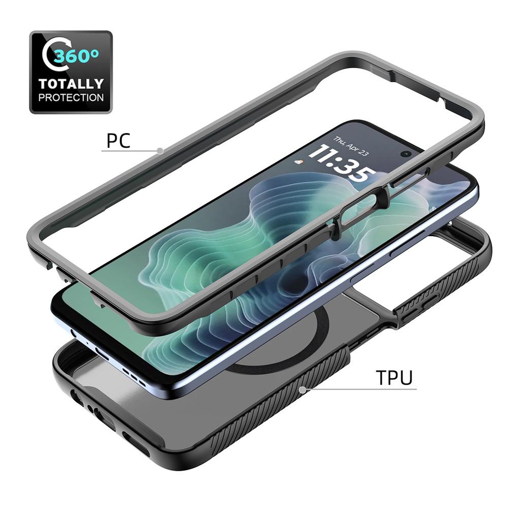 Military Shockproof Matte Magnetic Phone Case For Motorola Moto G55 G05 G35 G15 E15 G06 G56 G86 For Magsafe Rugged Armor Cover