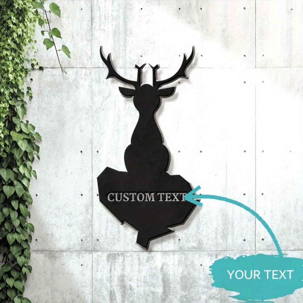 Exquisite Personalized Antique Deer Head Metal Wall Decor All Weather Garden Art Charming Gift