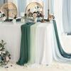 Heat Resistant Table Runner Sheer Flowing Runner, Chiffon Wedding Elegant Solid Color Durable for Dining Home Bridal Shower Party Decor Decorative
