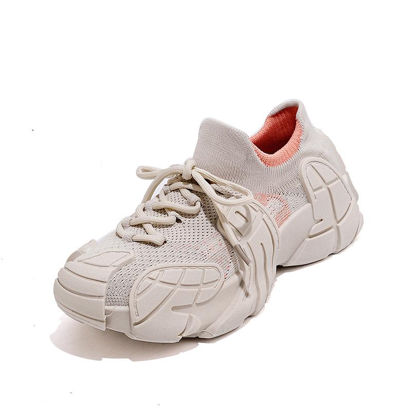 Mesh breathable sports style fly-woven shoes women's 2025 summer new dad shoes comfortable and versatile mesh shoes DL918