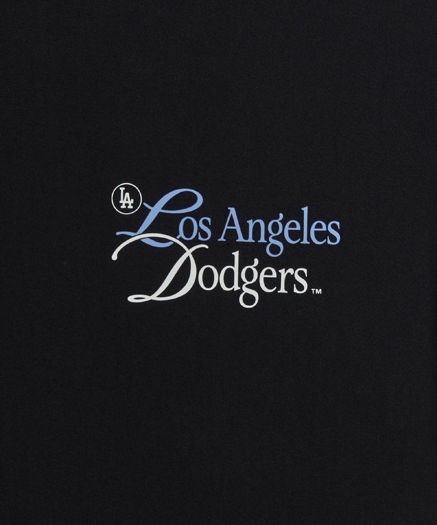 Emelbi Serif Lettering Semi-Oversized Short Sleeve T-Shirt La (Black)