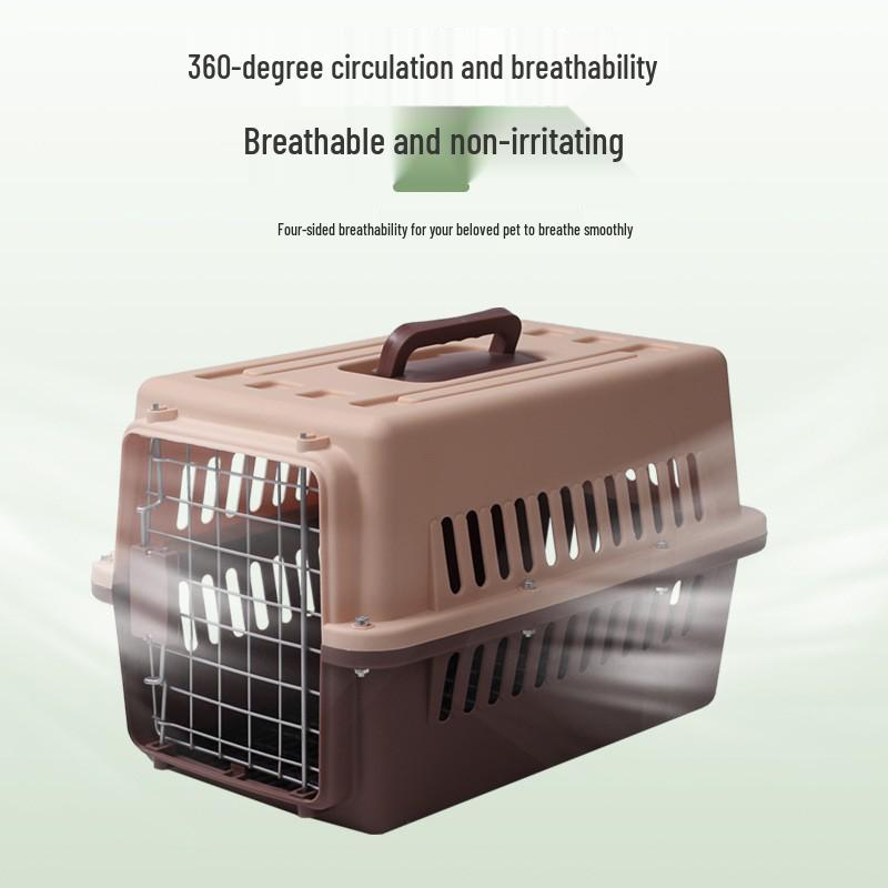 Washable Portable Medium Cat Carrier Crate - Breathable & Ventilated Design