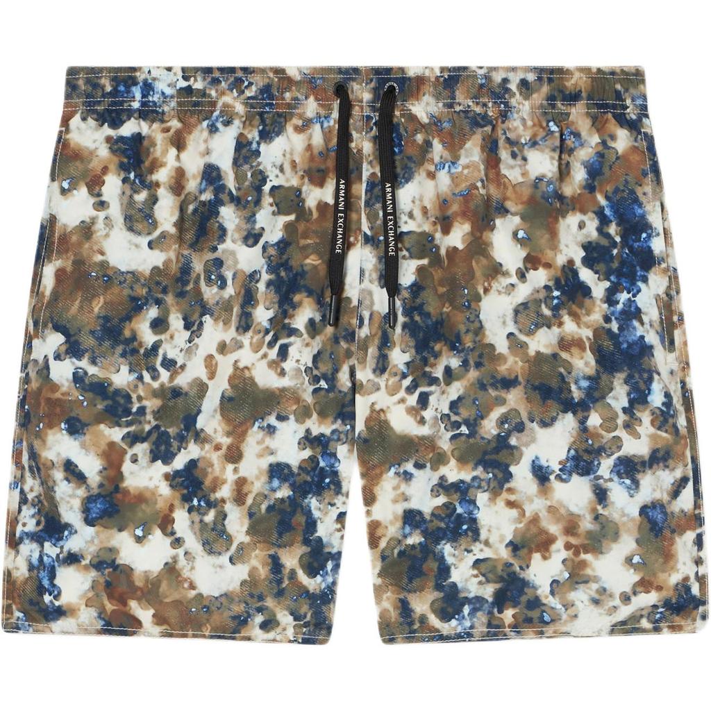 Armani Exchange Drawstring Printed Straight Leg Swim Trunks Men swimwear XM000832-AF22687-F1149
