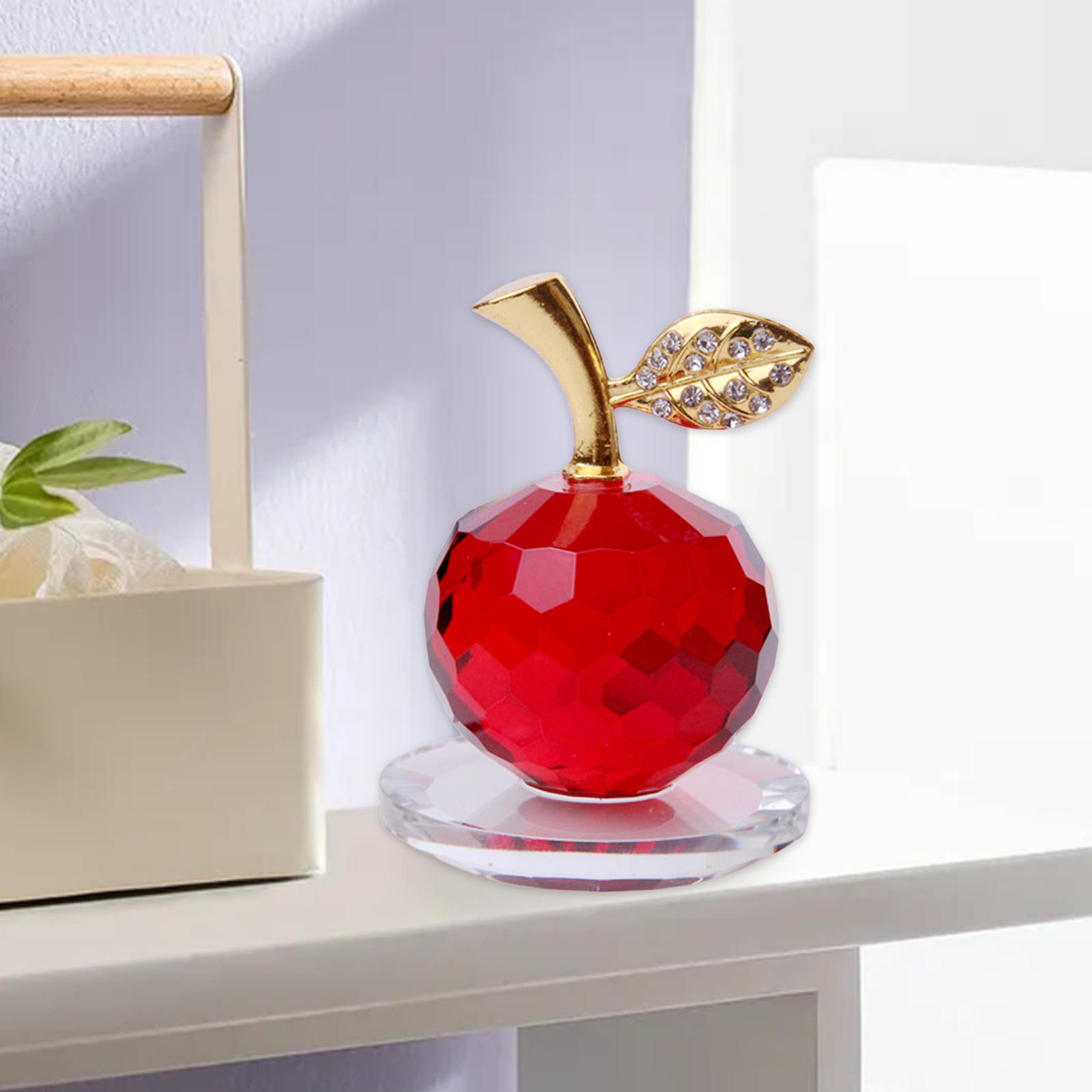 

Crystal Apples Figurine Paperweight Gifts for Wedding Birthday Christmas