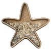 Starfishs Shape Seashells Display Box with Clear Acrylic Front Wood Seashells Holders for Shark Teeth Small Shadows Box