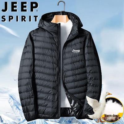 JEEP SPIRIT Men's Lightweight Hooded Duck Down Jacket