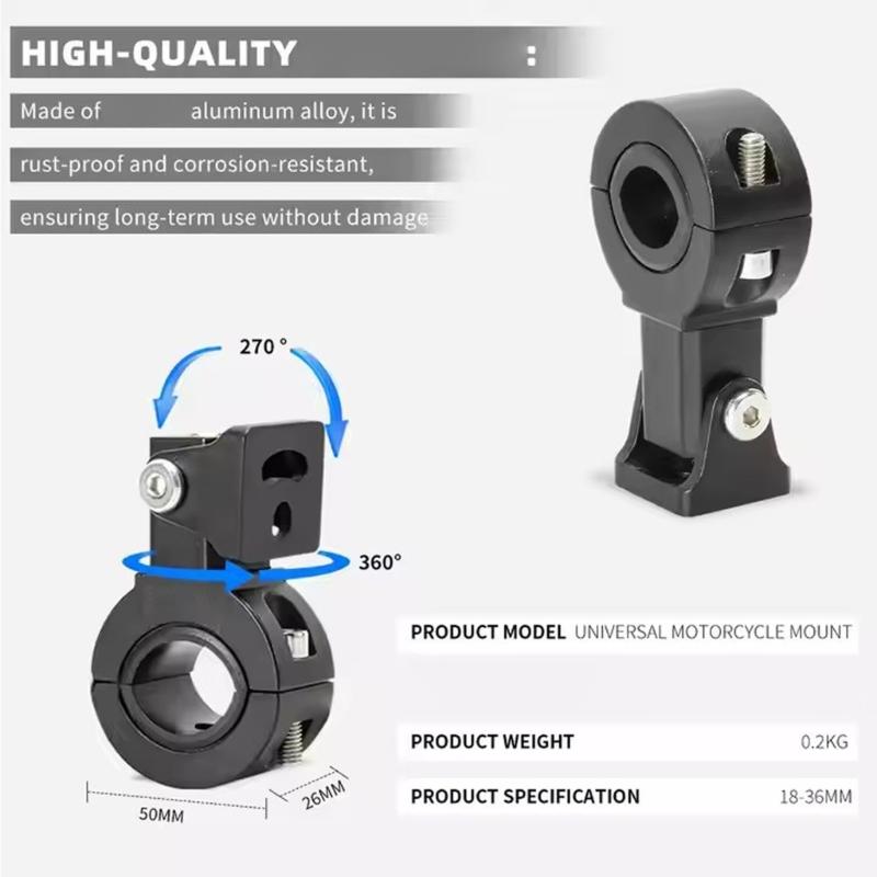 Universal Aluminum Motorcycle Headlight Brackets Spacer Included Upgrades Suitable for Most Bike Model for Night Riding