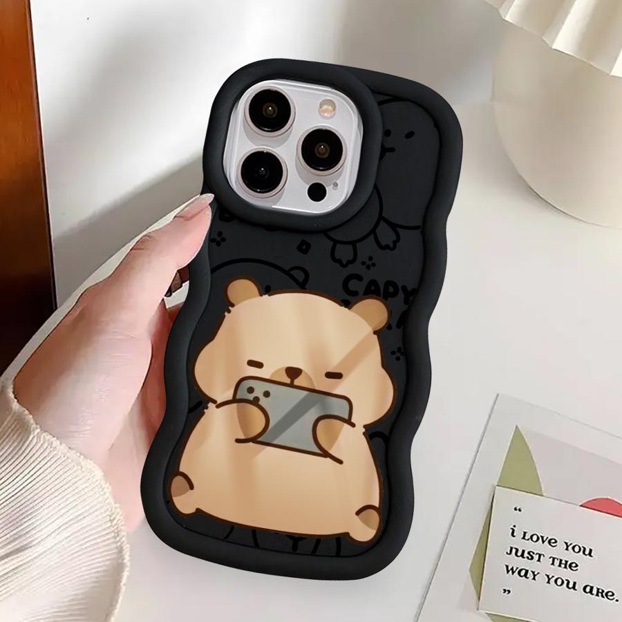 Soft Phone Cover Case for iPhone 17 Air XR 13 16 Pro Max 15 Plus 8 11 14 12 Capybara Cute