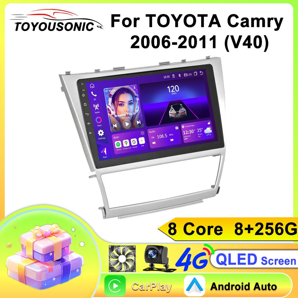 For TOYOTA Camry 2006-2011 (V40) Navigation GPS Android Car Radio  Multimedia Player Stereo wifi+4G Carplay auto video
