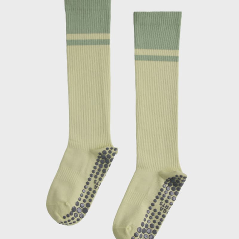 HUGDAY Yoga Two-Tone Striped High Socks