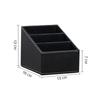 PU Leather Remote Control Holder Desktop Organizer Storage Box for TV Guide Mail Phone Office Sorting Lattice Cosmetic Pens Rack
