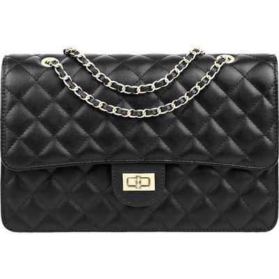 Miaoli Women's Quilted Cowhide Chain Crossbody Bag