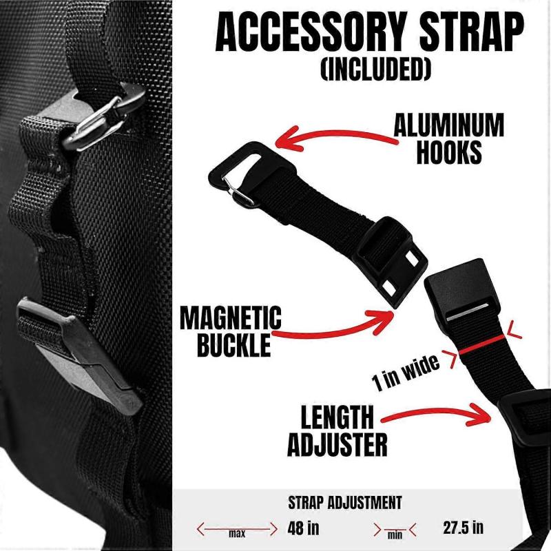 Green Crossbody Chest Bag for Men and Women, Black Magnetic Gym Bag for Travel, Work, Sports, Waterproof Material