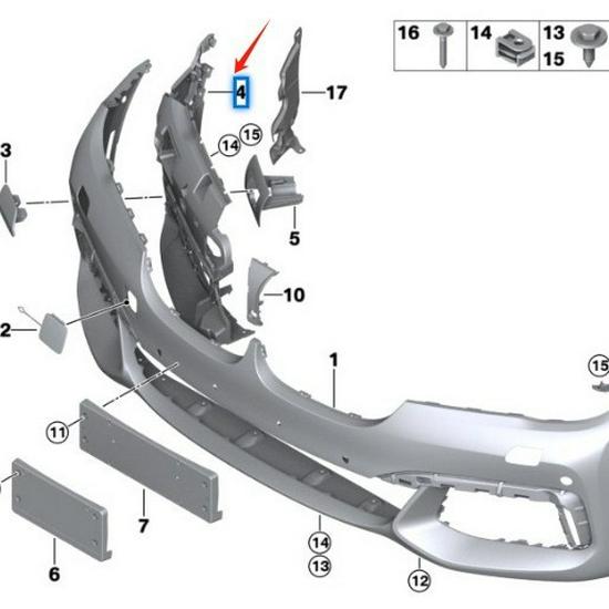 Front Bumper Bracket for BMW 7 Series G11/G12 (51118061129, 51118061130)