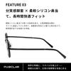 [PUKCLAR] Men's Sunglasses, UV400 Cut, Unisex, Lightweight Metal Frame, Silicone Nose Pads, TAC Lenses, for Commuting, Driving, and Outdoor