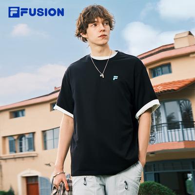 Fila FUSION Zhang Hao Couple Loose Fit Cotton T-Shirt