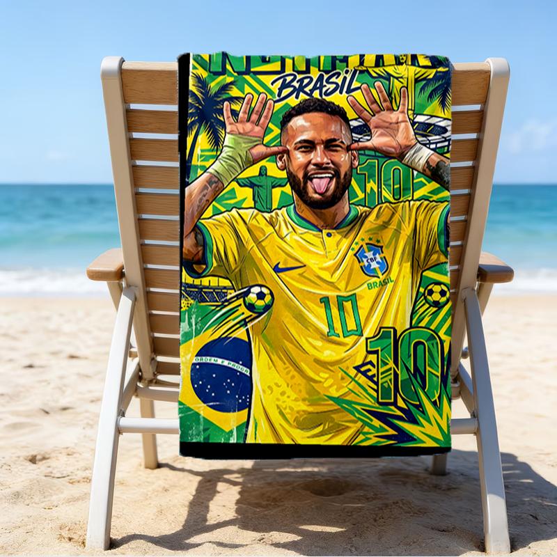 Big Stage Soccer Legend Beach Towel - Soft, Absorbent Microfiber, Lightweight, Ideal for The Beach, Parties, Travel, Camping fan gifts