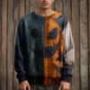Men's Long Sleeve Pullover Sweater Casual Halloween Print Knit Oversized Sweater