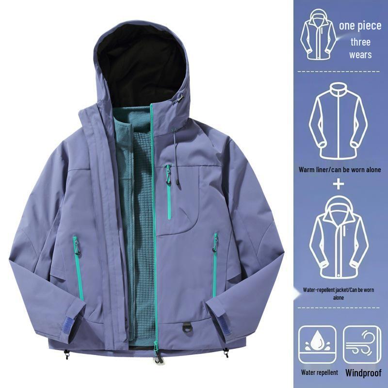 Outdoor Assault Jacket: Warm Waterproof/Windproof 3-in-1 Unisex Mountaineering Coat for Autumn/Winter